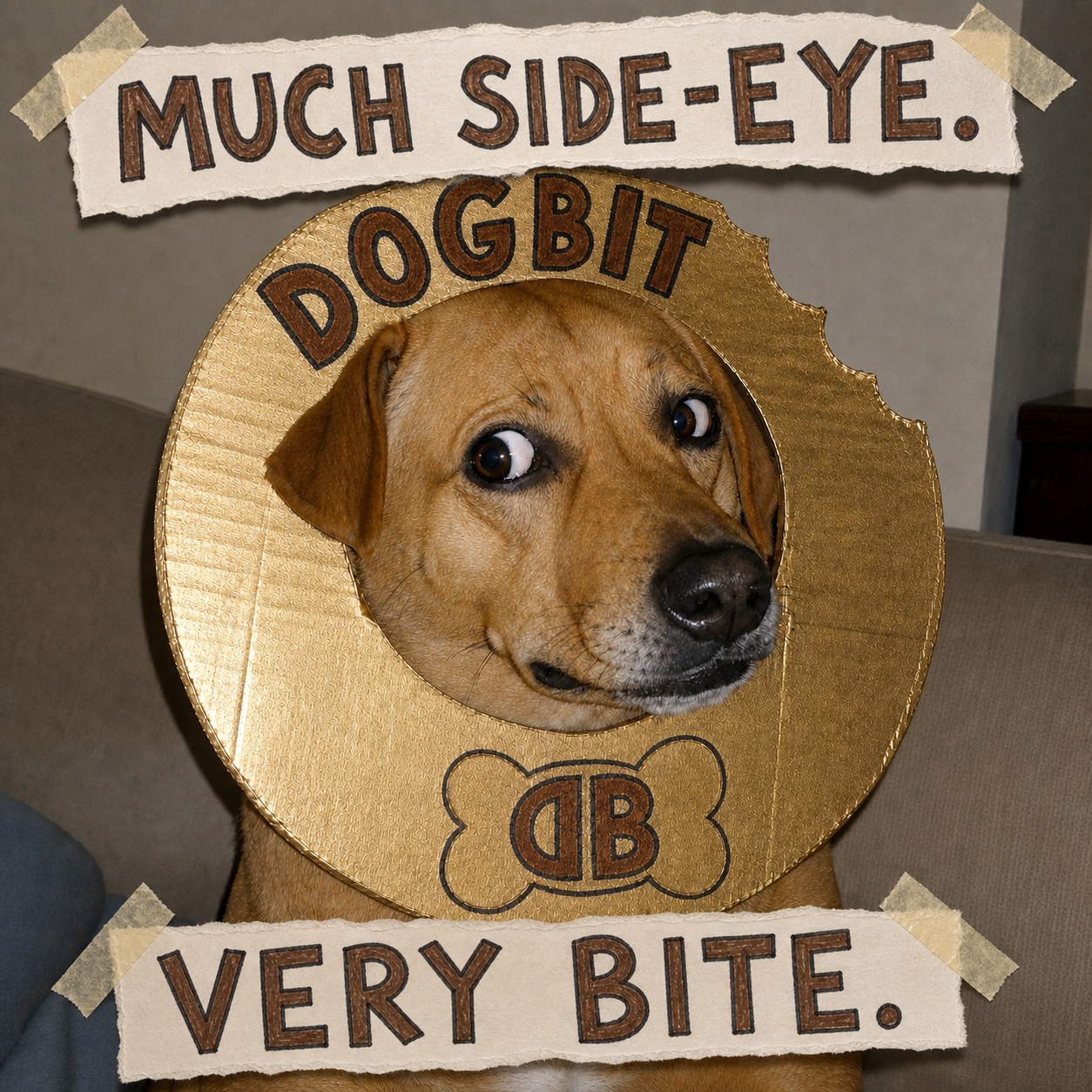 DOGBIT much side-eye meme